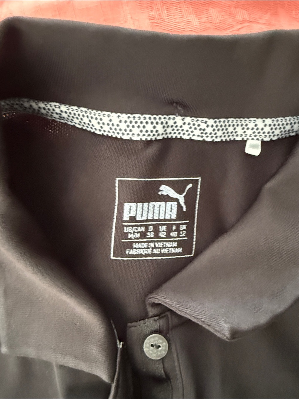 Puma Black Sleeveless Polo Tank with White Logo - Picture 4 of 5